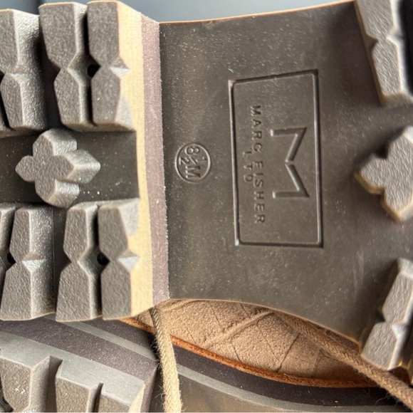 Marc Fisher Tan Crocodile-Embossed Ankle Boots - Picture 12 of 12